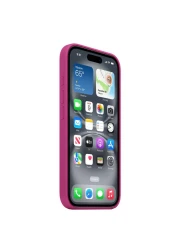 Apple Silicone Case Cover With MagSafe For iPhone 16 Fuchsia
