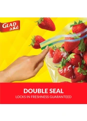Glad Storage Zipper Bags, 20 Bags, 27.4cm x26.5cm