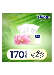 كلينكس مجموعة طبيعية من مناديل الوجه بطبقتين – أبيض 170 منديل حزمة من 5