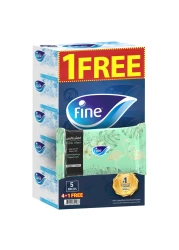 Fine Facial Tissue Box Pack of 5 and Fresh Wipes 20 Wipes