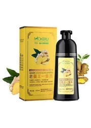 Mokeru Natural Ginger Black Hair Dye Shampoo Fast Cover Gray White In 5 Minutes With LISITA Lip Mask
