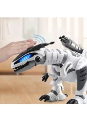 لعبة روبوت الديناصور للأطفال، ديناصور تفاعلي ذكي قابل للبرمجة مع ميزات المشي والغناء والرقص والإضاءة، هدية تعليمية STEM للأولاد والبنات