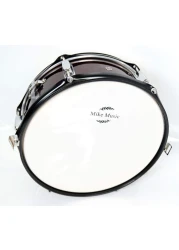 Mike Music Snare Drum Set Student Steel Shell 14 X 5.5 Inches, Includes Drum Key, Drumsticks and Strap (red)