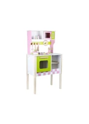 Wooden Pretend Play Kitchen Set for Kids &ndash; Simulation Cooking Toys with Utensils, Stove, Sink, and Accessories, Educational Role-Playing Kitchen Playset