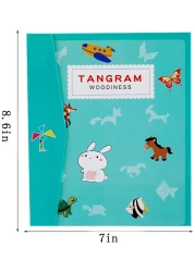 لعبة بازل مغناطيسية مع 7 أشكال ملونة ولعبة تعليمية مع حل لتحدي الأطفال والكبار من أيوانتو