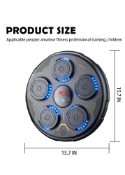 Smart Boxing Machine &ndash; Wall-Mounted Musical Punching Equipment with Bluetooth for Home Workout &ndash; Includes Gloves &ndash; Perfect for Adults &amp; Kids
