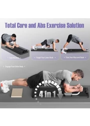 Multifunctional Portable Abdominal Workout Board Plank Trainer Pilates Reformer Set (Grey)