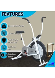 SKY LAND Orbitrek Fitness Exercise Air Cycle for Home Gym with Moveable Handle, Adjustable Resistance, and Cushioned Seat Height-EM-1558