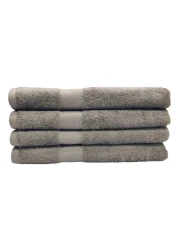 لا كوليكشن منشفة حمام من القطن 420 غرام لكل متر مربع باللون الرمادي المتوسط 100×150 سم