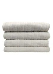 La Collection 500 GSM Cotton Zero Twist Bath Towel 22001155 Bright White 100x150cm