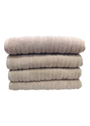 لا كوليكشن منشفة حمام من القطن بدون لف 500 غرام لكل متر مربع من مجموعة 22001155 بيج 100×150 سم
