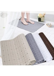 Aiwanto 1 Pc Grey Bathroom Mat Shower Mat Non Slip Bathroom Mat Bathtub Mat Washroom Mat