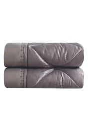 STARGOLD Comforter Set Extra Soft Lace Jacquard Comforter King Size Microfiber Printed 8 Pieces Set