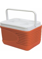 ALSAQER 14-Litre Ice Box Thermo insulated Picnic Cool Box-Thermo Keeper Container Expanded Cooler Fishing Ice Box-Orange
