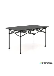 طاولة قابلة للطي محمولة باللون الأسود للتخييم جيدة لحفلات الشواء من 4 إلى 6 أشخاص والأنشطة الخارجية 120*55*50 سم