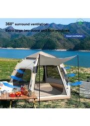 Camping Tent for 3 People &ndash; Instant Pop-Up Tent, Waterproof Family Tent, Large Portable Outdoor Tent for Hiking, Backpacking, and Camping Trips
