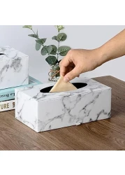 Tissue Box Cover Holder &ndash; Stylish Napkin Holder Organizer for Living Room, Office, Bedroom, and Bathroom &ndash; Elegant Design for Desk, Countertop, and Vanity