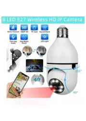 360&deg; Wi-Fi Panorama Camera - Full HD 1080p Wireless Security Surveillance Indoor/Outdoor Motion Detection, Night Vision, Two-Way Audio