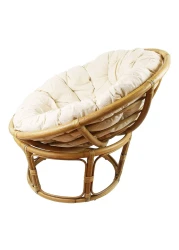 بربادوس كرسي من الخيزران - أبيض