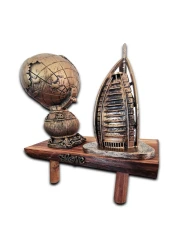 Creative Deign Home Decor Antique Look Beautiful Dubai Burj Al Arab with Globe Home Office Decoration and gift