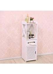 LINGWEI Bathroom Storage Corner Floor Cabinet Thin Toilet Vanity Cabinet Towel Storage Shelf for Paper Holder Washstand Storage