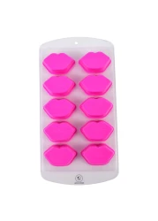 PP and TPR 10 Section Lip Shape Ice Tray