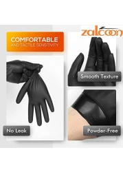 Falcon Nitrile Black Powder Free Gloves- Small 100/Pack
