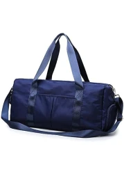 MahMir Gym Bag with Shoes and Waterproof Pocket (Blue)