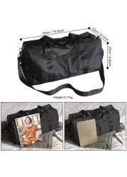 MahMir Gym Bag with Shoes and Waterproof Pocket (Grey)