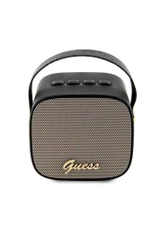 CG Mobile Guess Wireless Speaker with Handle, PU Leather, Bluetooth V5.3, 1200mAh Battery, Studio Quality Sound, AUX, TWS, TF Card, 4H Playtime, 112&plusmn;3 dB Sensitivity - Black
