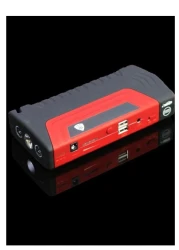 مجموعة بطاريات محمولة لتشغيل السيارة مع كابل معزز قوي، ضاغط هواء، بطارية إضافية، كابل توصيل، منفاخ إطارات وإضاءة LED منفذا USB/DC 12 فولت