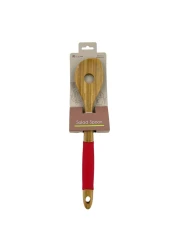 Home Pro Bamboo Slotted Spoon Red/Beige