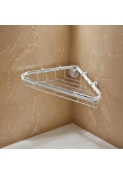 Fitto Rust-Resistant Corner Soap Basket for Shower - Stainless Steel Bathroom Organizer with Drainage Holes, Wall-Mounted Storage Shelf for Shampoo