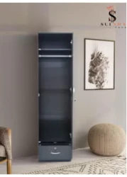 1 Door Wooden Wardrobe Cabinet Cupboard Engineered Wood Perfect Modern Stylish Heavy Duty