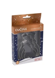 لا كوتشينا طقم قوالب الكوكيز ب 4 تصاميم متنوعة ، 3 قطع