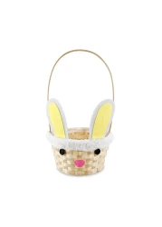 Easter Bamboo Bunny Basket 23cm Assorted