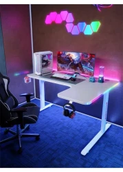 MAF L-220-160 Gaming Table Spacious Gaming Desk &amp; Computer Table for Setup