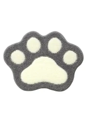 سجادة حمام رمادية على شكل سحابة متجمعة ناعمة ومضادة للانزلاق، سجادة حمام ماصة للماء، سجادة حمام أرضية الحمام، قابلة للغسل في الغسالة (45 × 75 سم)