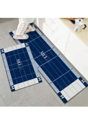 2 PCS Set Large Kitchen Mats With Thick Non Slip Bottom For Kitchen Floor With Beautiful Design (50×80CM And 50×160CM)