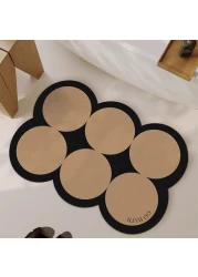 Diatom Mud Anti Slip Bathroom Mat Stylish &amp; Super Absorbent With Soft Material (50X80)