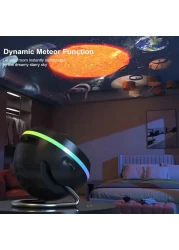 جهاز عرض المجرات الليلي - مصباح عرض السماء المرصعة بالنجوم يدور بزاوية 360 درجة، مصباح ليلي للقبة السماوية لغرفة نوم الأطفال، هدية مثالية لعيد الحب والزفاف