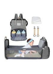 حقيبة حفاضات الأطفال حقيبة سفر مقاومة للماء مع مقعد وحقيبة تغيير للأولاد والبنات بسعة كبيرة هدايا أساسية للأطفال حديثي الولادة