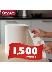 سانيتا غيبسي ماكسي مناديل ورقية باللون الأبيض، طول 1500 متر، لفة واحدة