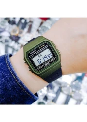 كاسيو -ساعة يد راتنج رقمية F-91WM-3ADF للرجال