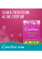 Carefree Cotton Aloe Regular Size Panty Liners White 30 Liners
