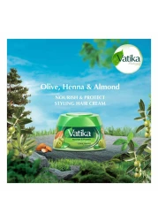 Dabur Vatika Naturals Nourish And Protect Hair Styling Cream Green 210ml