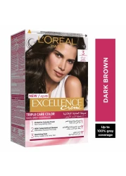L'Oreal Paris Excellence Creme Triple Care Permanent Hair Colour 3 Dark Brown