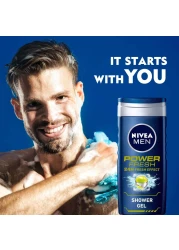 NIVEA MEN 3in1 Shower Gel Body Wash Power Fresh 24h Fresh Effect Citrus Scent 250ml