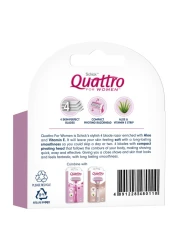 Schick Quattro Refill Razor Cartridge Silver 4 PCS