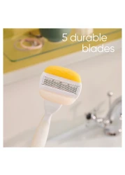 جيليت فينوس و أولاي موس حلاقة للنساء مع شفرات إعادة التعبئة 4 قطع بيضاء